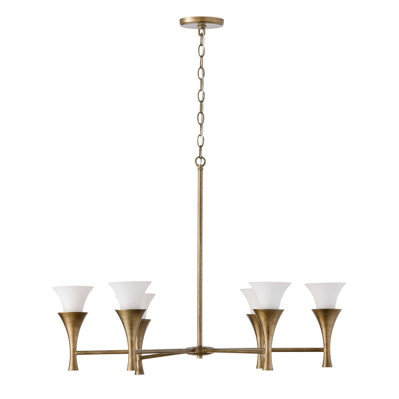 Capital Lighting 455761ML Six Light Chandelier, Mystic Luster