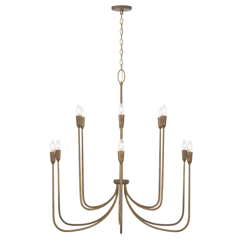 Capital Lighting 456801MZ 12 Light Chandelier, Mystic Bronze