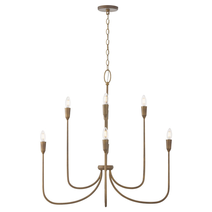 Capital Lighting 456881MZ Eight Light Chandelier, Mystic Bronze