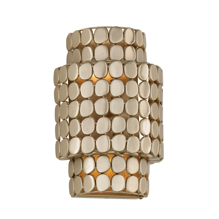 Capital Lighting 654121HB Two Light Wall Sconce, Champagne Brass