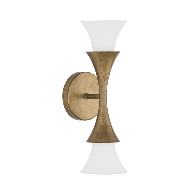 Capital Lighting 655721ML Two Light Wall Sconce, Mystic Luster