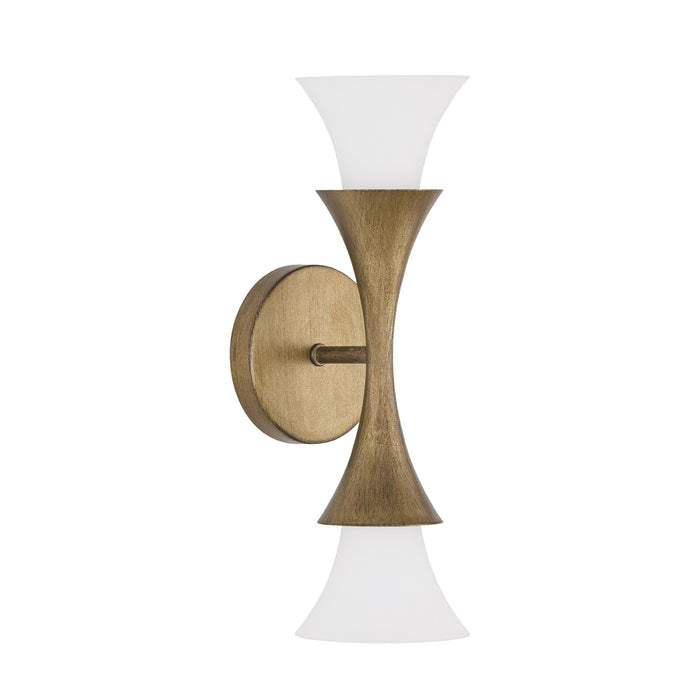 Capital Lighting 655721ML Two Light Wall Sconce, Mystic Luster