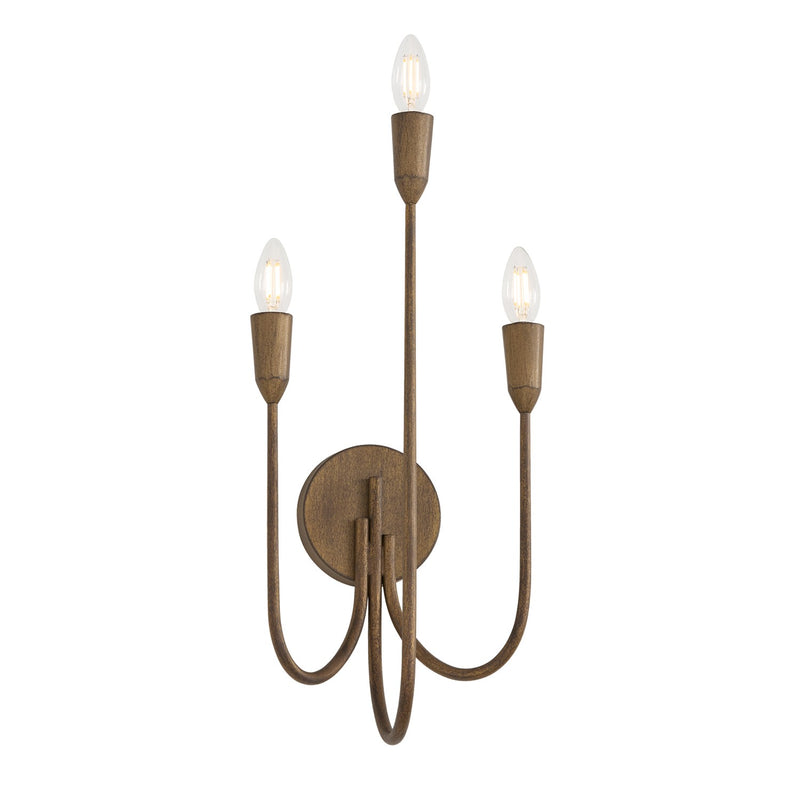 Capital Lighting 656831MZ Three Light Wall Sconce, Mystic Bronze
