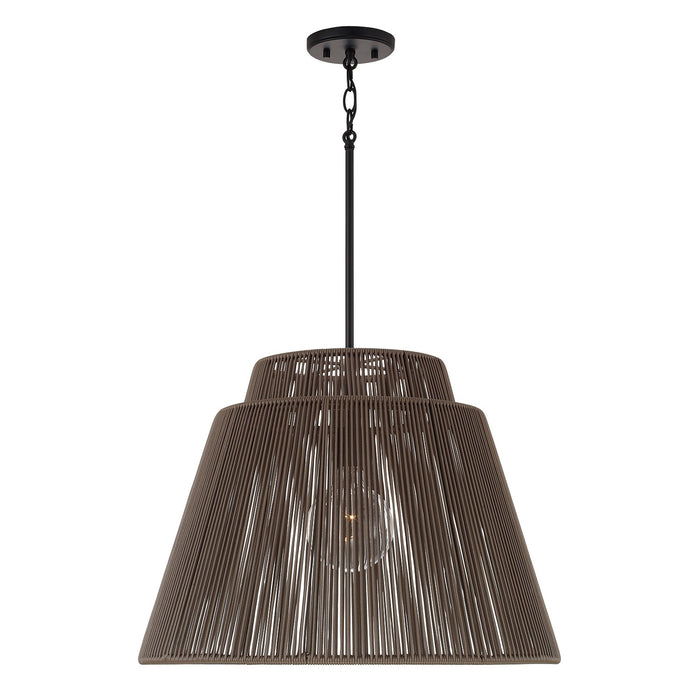 Capital Lighting 956311UK One Light Outdoor Hanging Lantern, Umber and Black