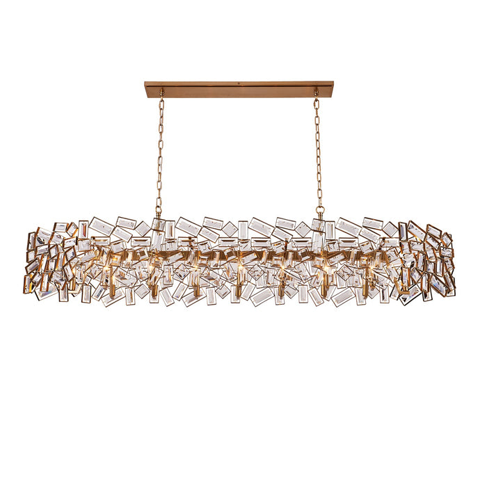 Allegri 038162-044-FR001 16 Light Island Pendant, Winter Brass