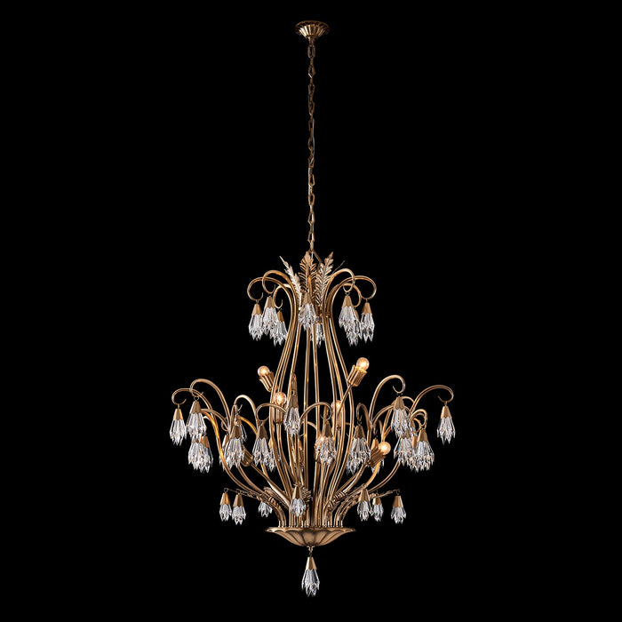 Allegri 040377-044-FR001 Eight Light Chandelier, Winter Brass
