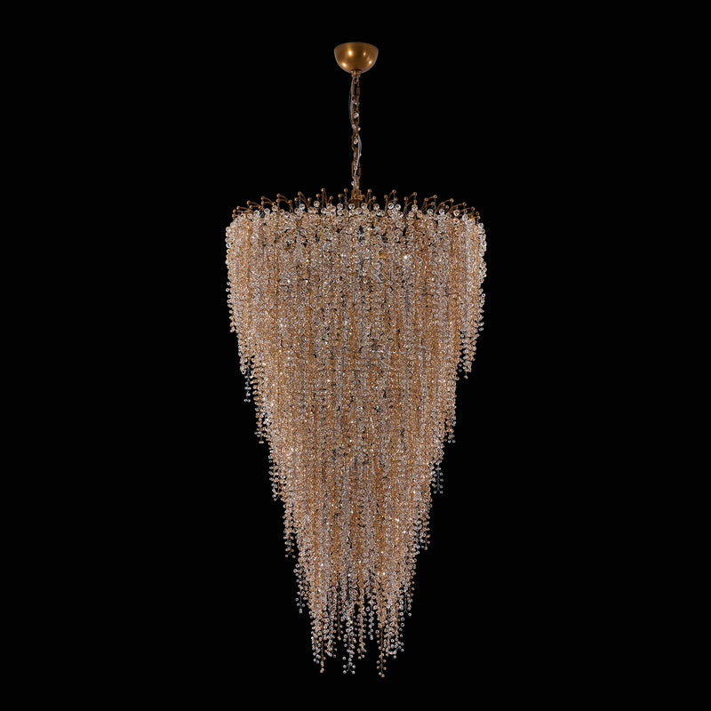 Allegri 040555-062-FR008 36 Light Foyer Pendant, True Brass