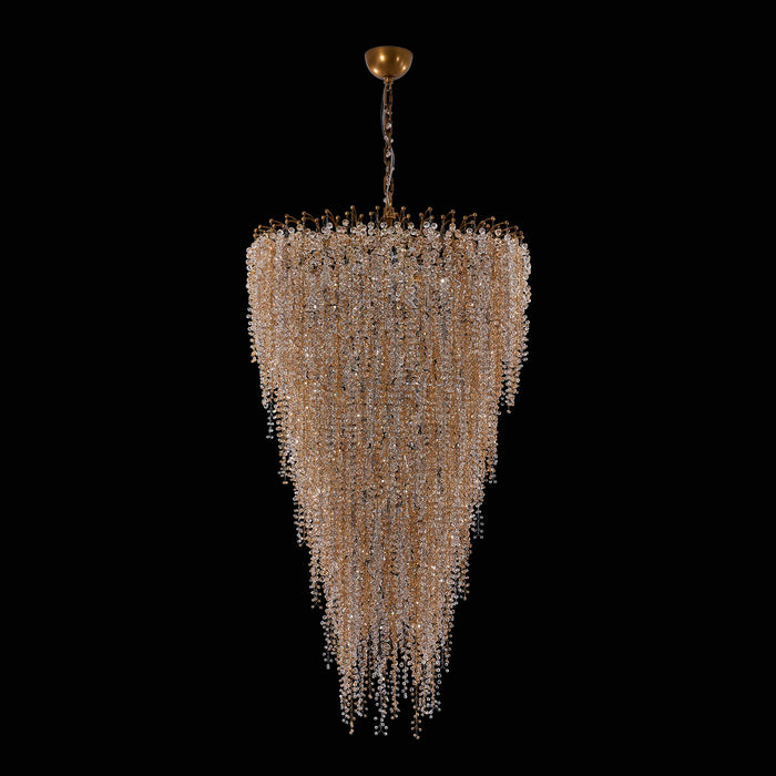 Allegri 040555-062-FR008 36 Light Foyer Pendant, True Brass