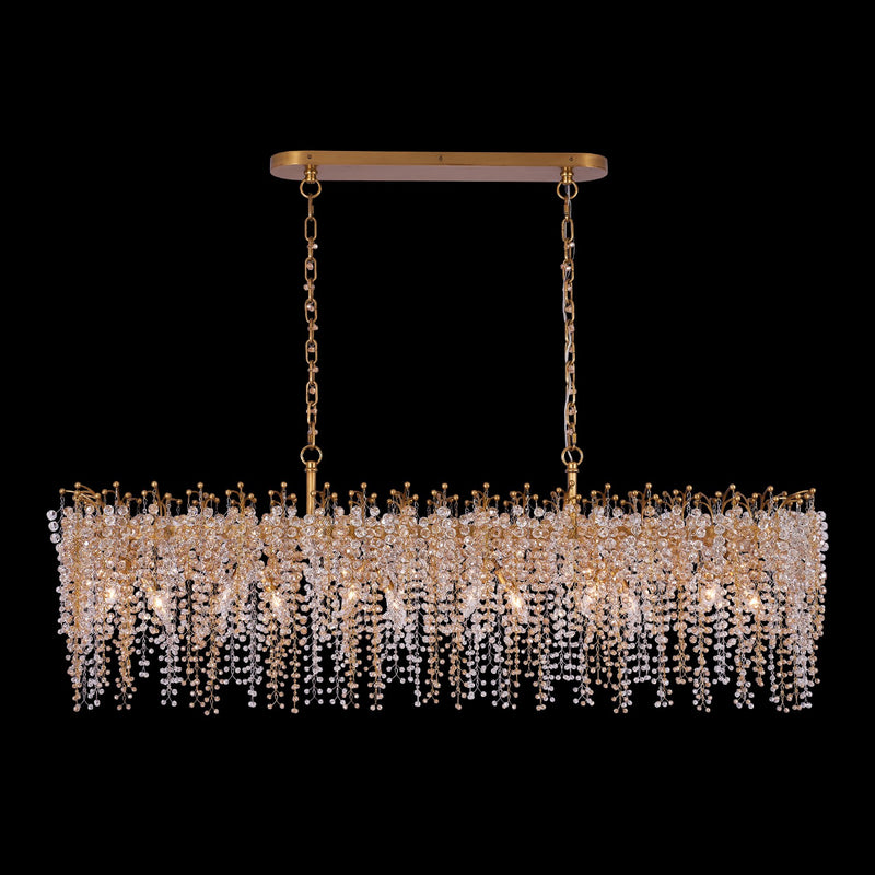 Allegri 040561-062-FR008 12 Light Island Pendant, True Brass
