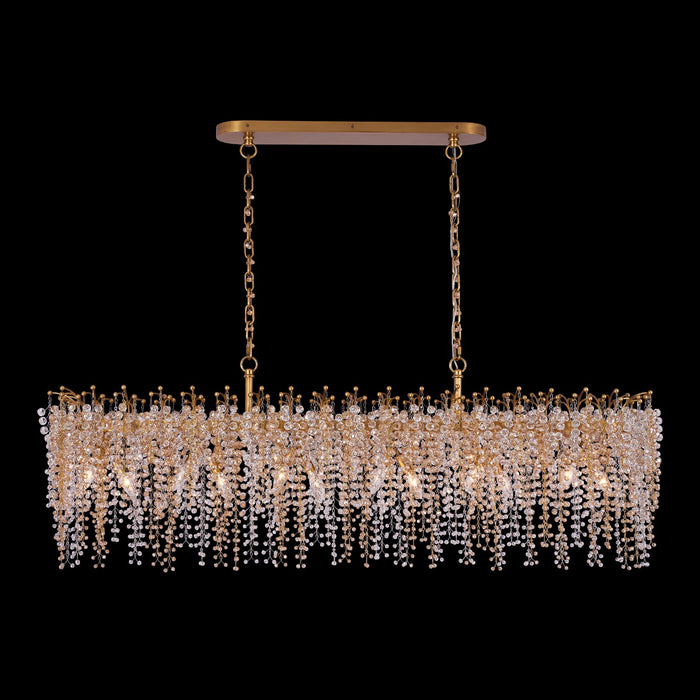 Allegri 040561-062-FR008 12 Light Island Pendant, True Brass