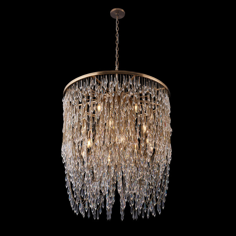 Allegri 040656-038-FR001 18 Light Pendant, Brushed Champagne Gold