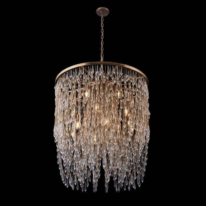 Allegri 040656-038-FR001 18 Light Pendant, Brushed Champagne Gold