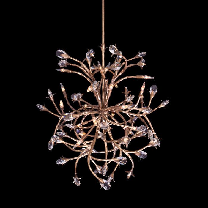 Allegri 041451-065-FR001 24 Light Chandelier, Pearlized Antique Brass