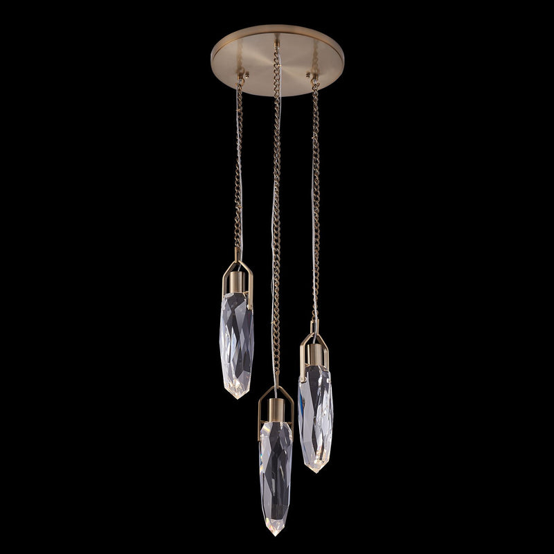 Allegri 042055-044-FR001 LED Pendant, Winter Brass