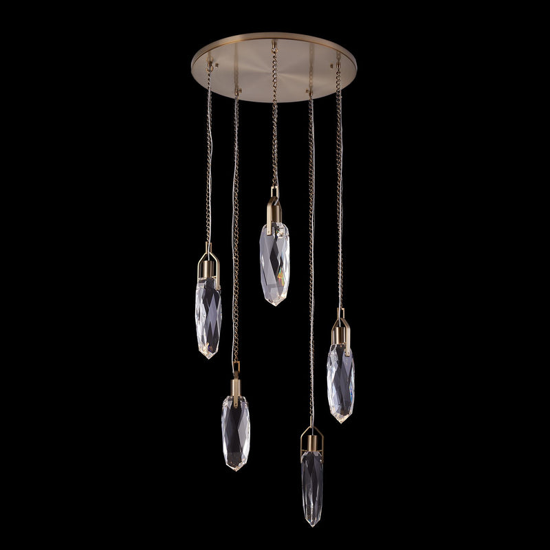 Allegri 042057-044-FR001 LED Pendant, Winter Brass