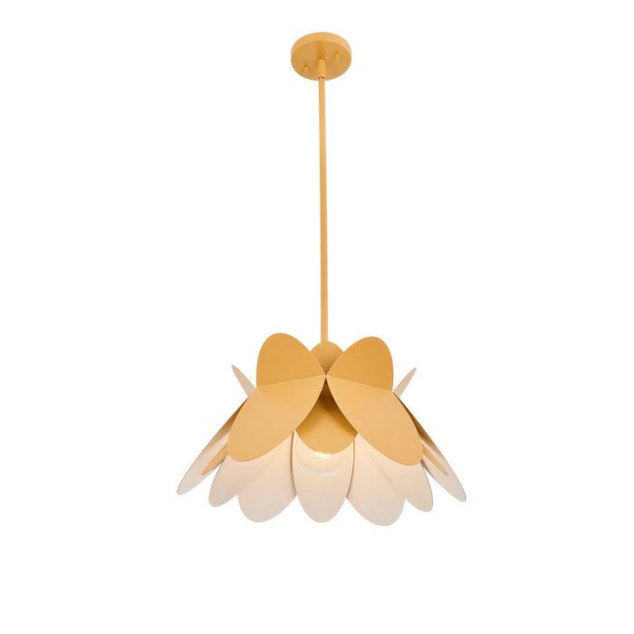 Kalco 517055WY One Light Pendant, White and Yellow