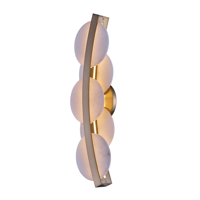 Kalco 518421WB LED Wall Sconce, Winter Brass