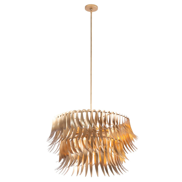 Kalco 518555NG Seven Light Pendant, New Gold