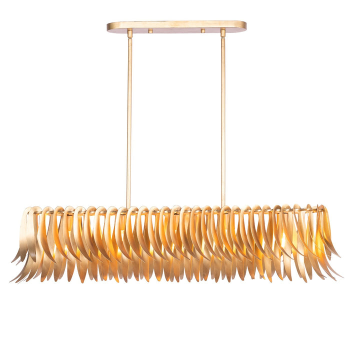 Kalco 518561NG Five Light Island Pendant, New Gold