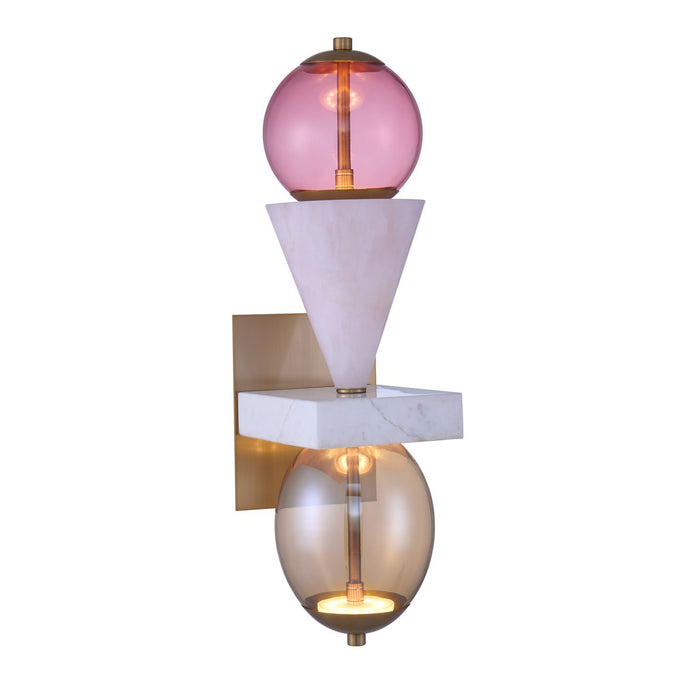 Kalco 518722WB LED Wall Sconce, Winter Brass