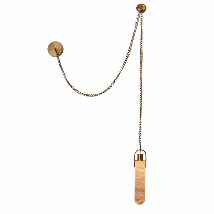 Kalco 519221WB LED Convertible Sconce/Pendant, Winter Brass