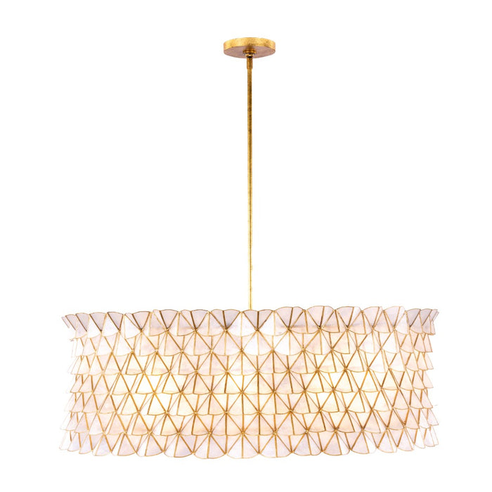 Kalco 520057OL Eight Light Pendant, Oxidized Gold Leaf