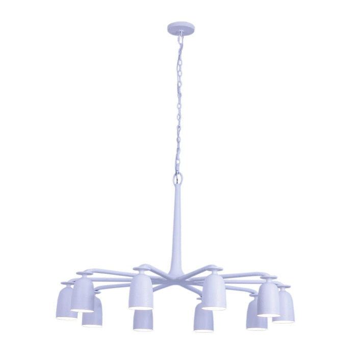 Kalco 520272MW Ten Light Chandelier, Matte White