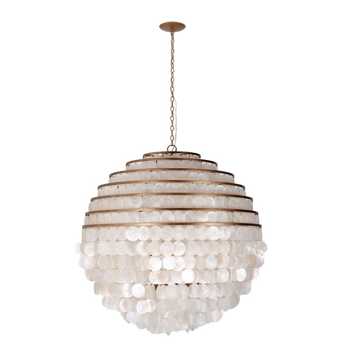Kalco 521158PAB Eight Light Pendant, Pearlized Antique Brass