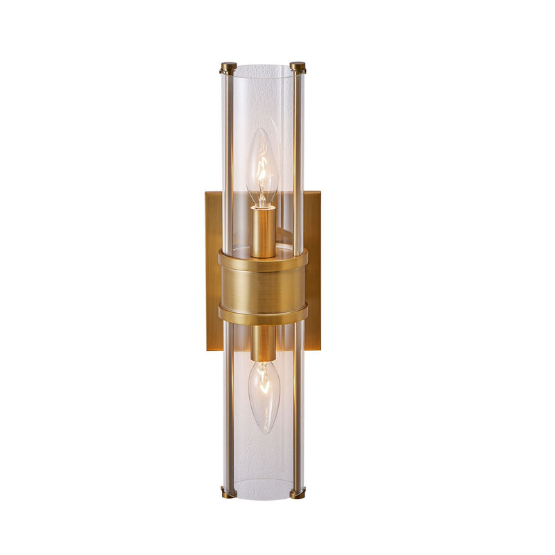 Kalco 521332VGB Two Light Wall Sconce, Vintage Brass