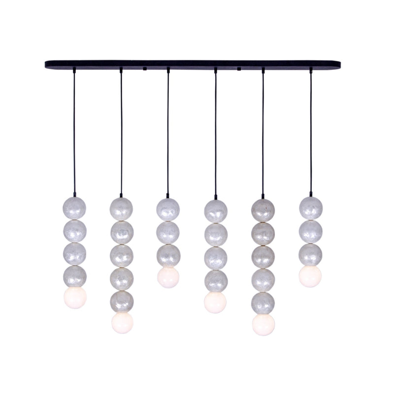 Kalco 522066MB Six Light Island Pendant, Matte Black