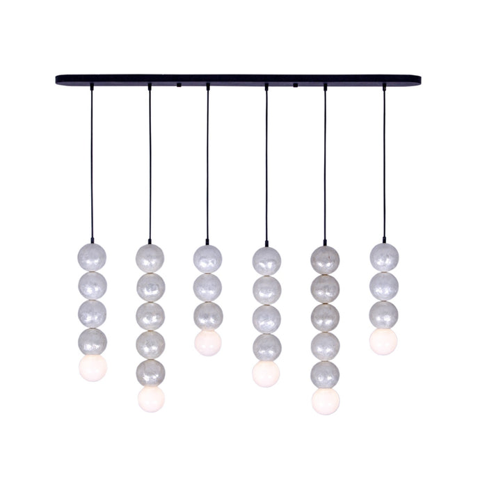 Kalco 522066MB Six Light Island Pendant, Matte Black