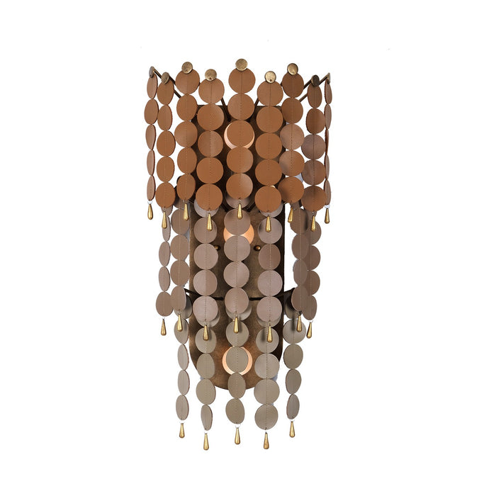 Kalco 522323PAB Three Light Wall Sconce, Pearlized Antique Brass