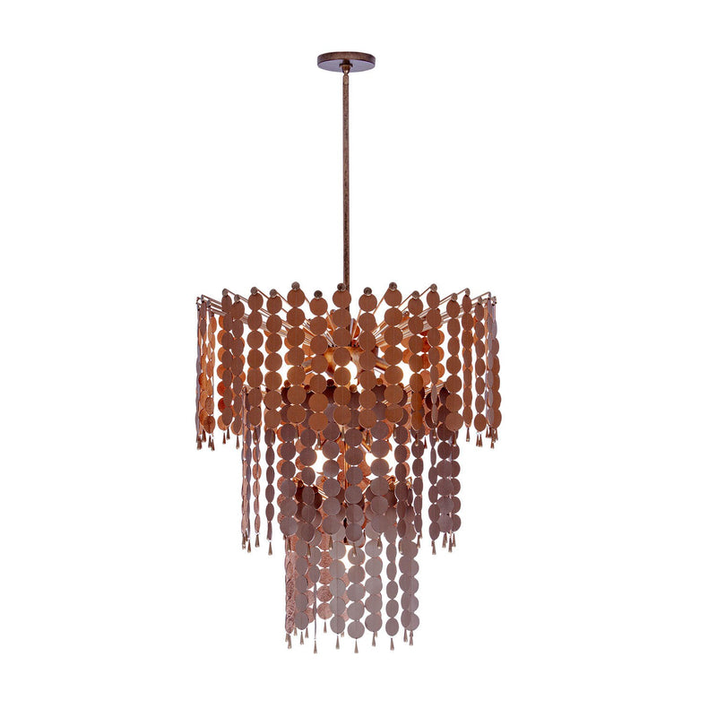 Kalco 522355PAB 11 Light Chandelier, Pearlized Antique Brass