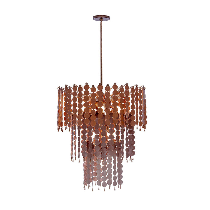 Kalco 522355PAB 11 Light Chandelier, Pearlized Antique Brass