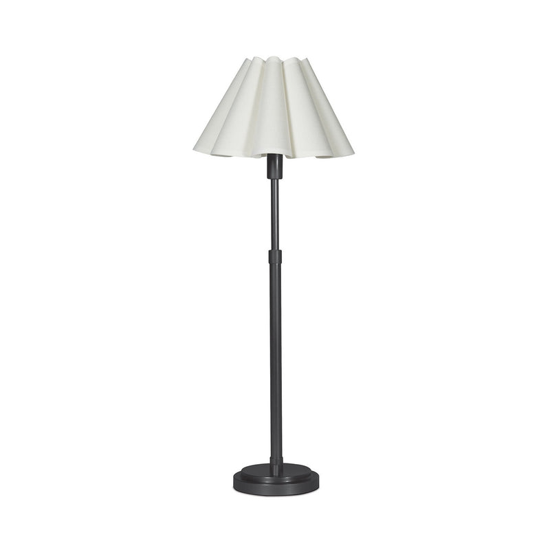 Regina Andrew 13-1681BB-WT One Light Buffet Lamp, Blackened Brass