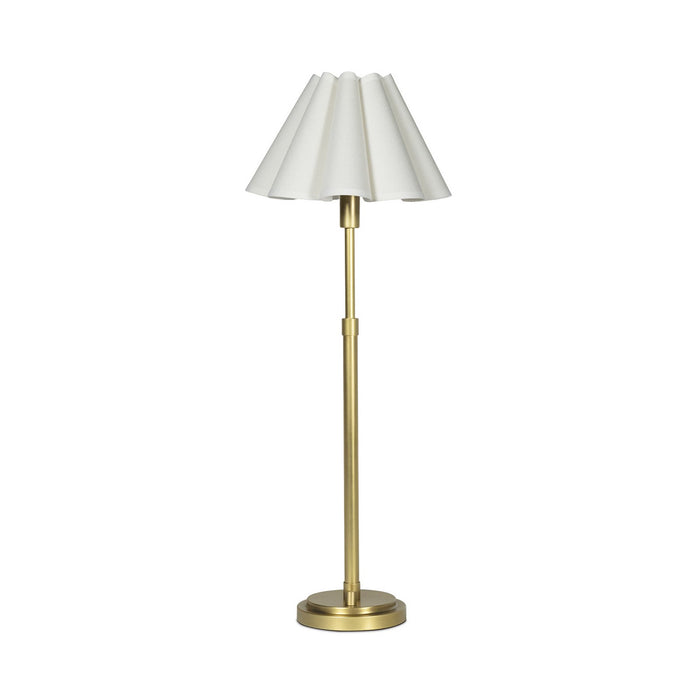Regina Andrew 13-1681NB-WT One Light Buffet Lamp, Natural Brass