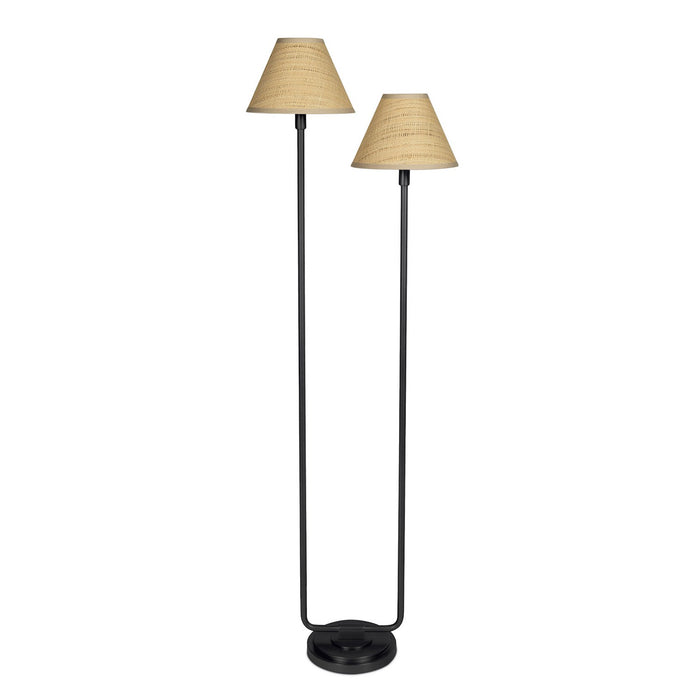 Regina Andrew 14-1066BB-RAT Two Light Floor Lamp, Blackened Brass