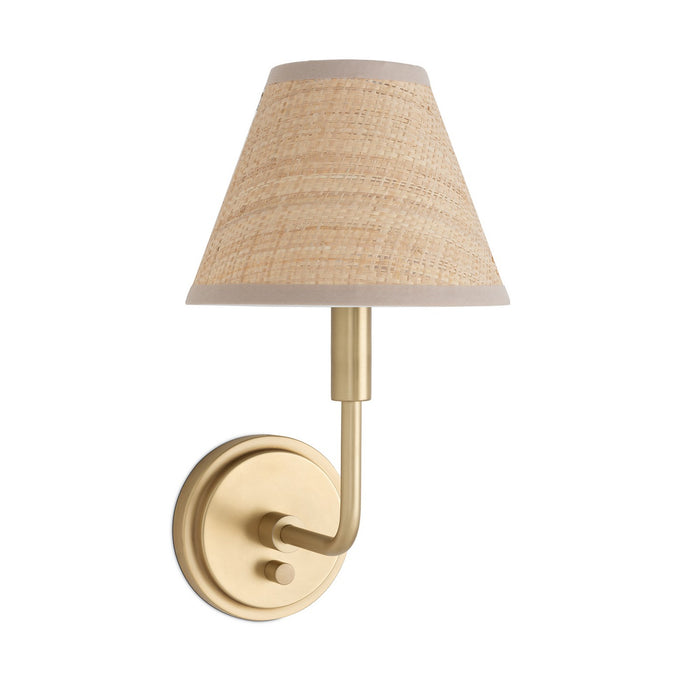 Regina Andrew 15-1241NB-RAT One Light Wall Sconce, Natural Brass