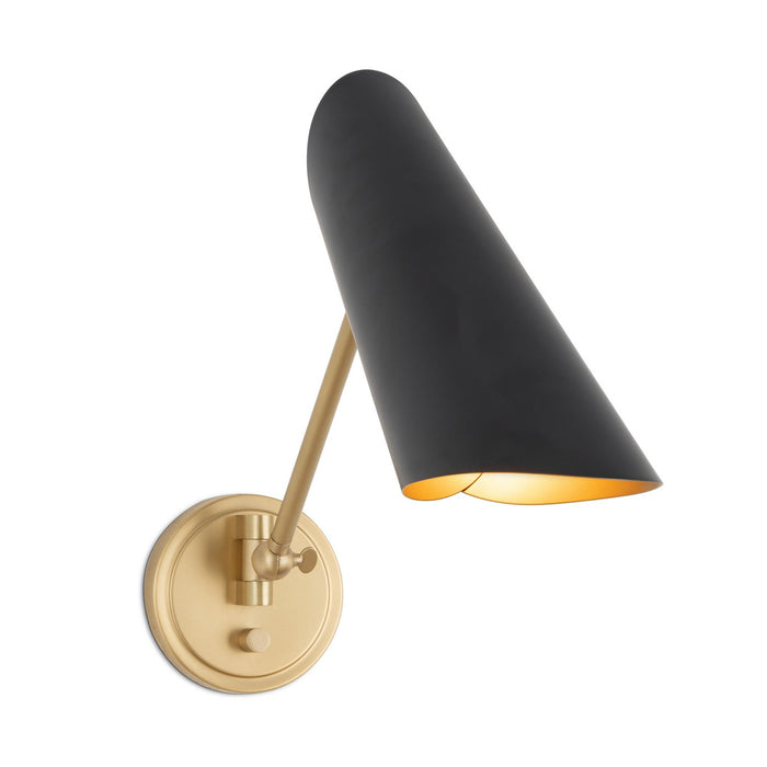 Regina Andrew 15-1249BBNB One Light Wall Sconce, Blackened Brass