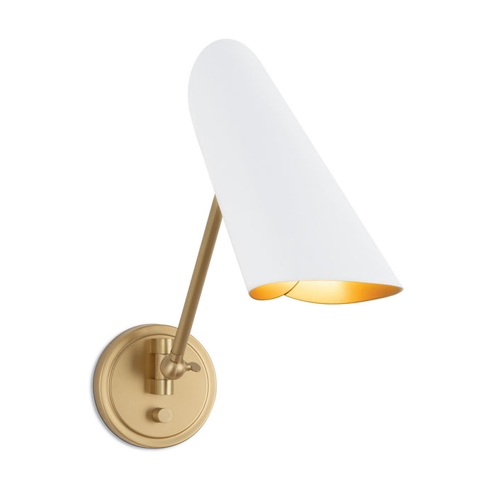 Regina Andrew 15-1249WTNB One Light Wall Sconce, White