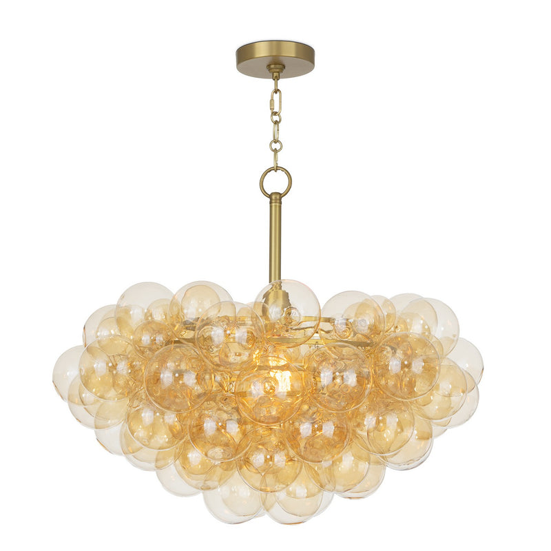 Regina Andrew 16-1044NB-AMB One Light Chandelier, Natural Brass