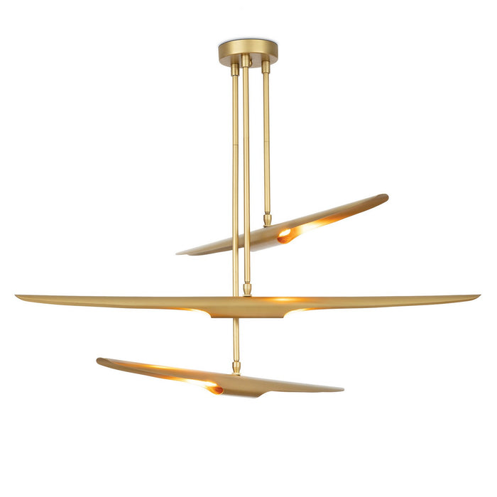 Regina Andrew 16-1081NB Six Light Chandelier, Natural Brass