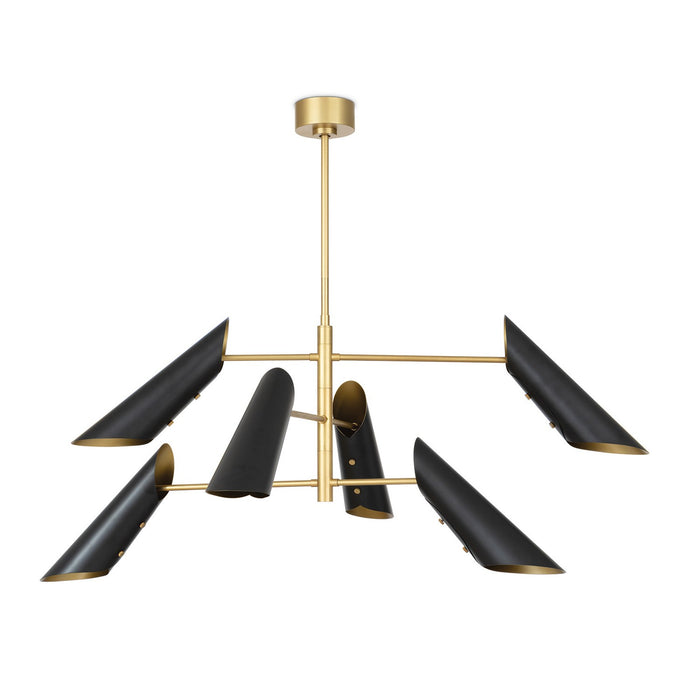 Regina Andrew 16-1496BBNB Six Light Chandelier, Blackened Brass