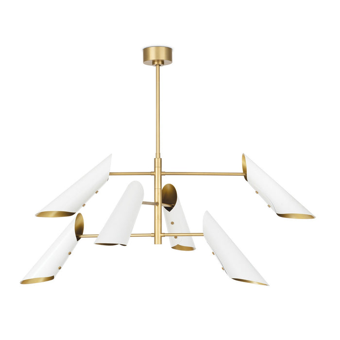 Regina Andrew 16-1496WTNB Six Light Chandelier, White