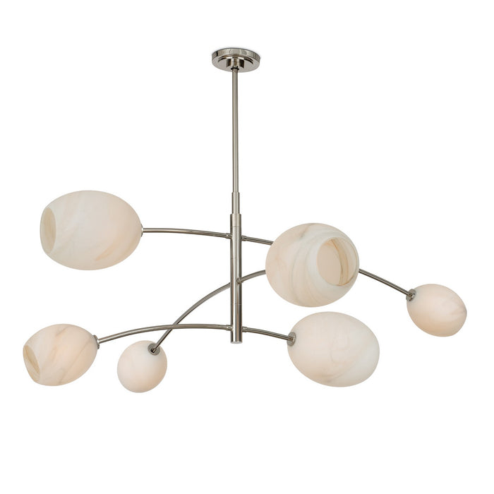 Regina Andrew 16-1512PN-ALB Six Light Chandelier, Polished Nickel