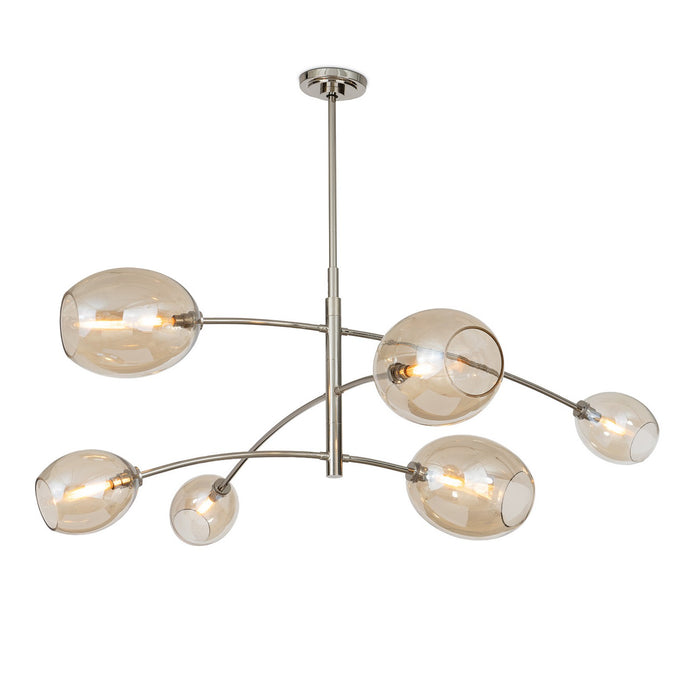 Regina Andrew 16-1512PN-CHAM Six Light Chandelier, Polished Nickel