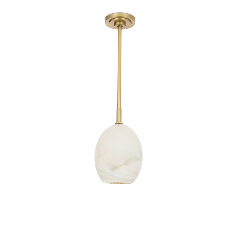Regina Andrew 16-1523NB-ALB One Light Pendant, Natural Brass