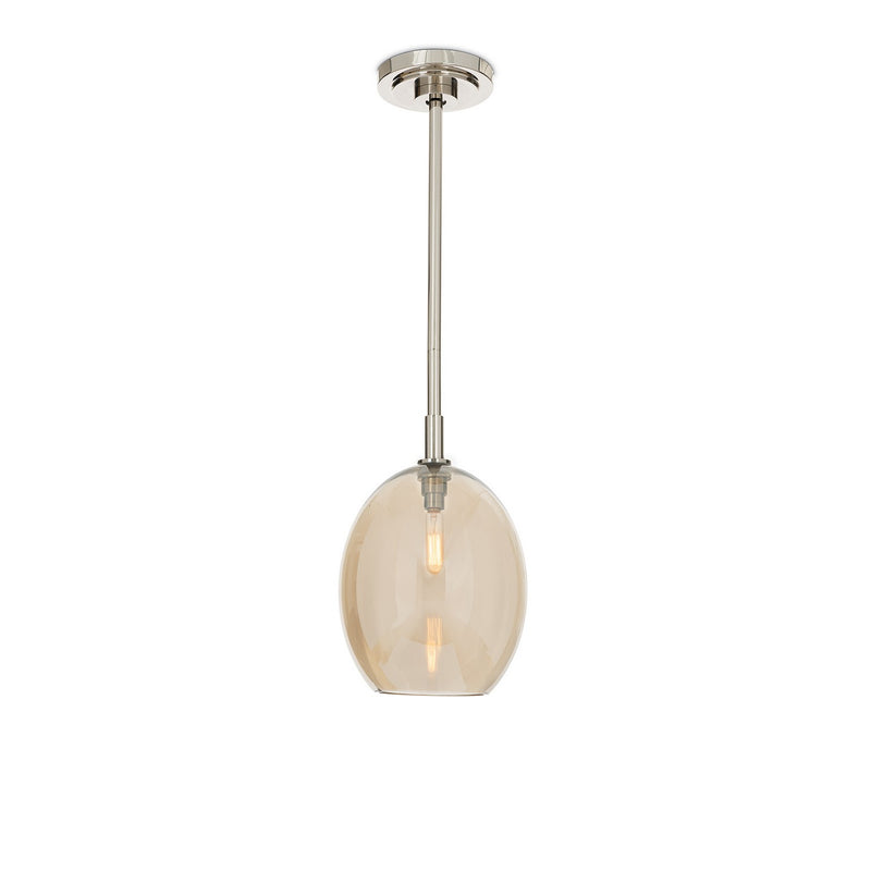 Regina Andrew 16-1523PN-CHAM One Light Pendant, Polished Nickel