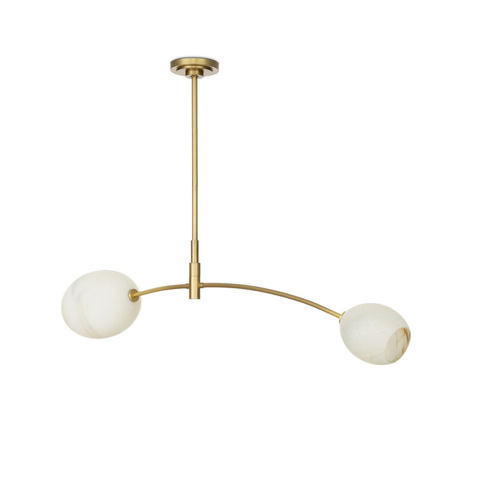 Regina Andrew 16-1525NB-ALB Two Light Pendant, Natural Brass