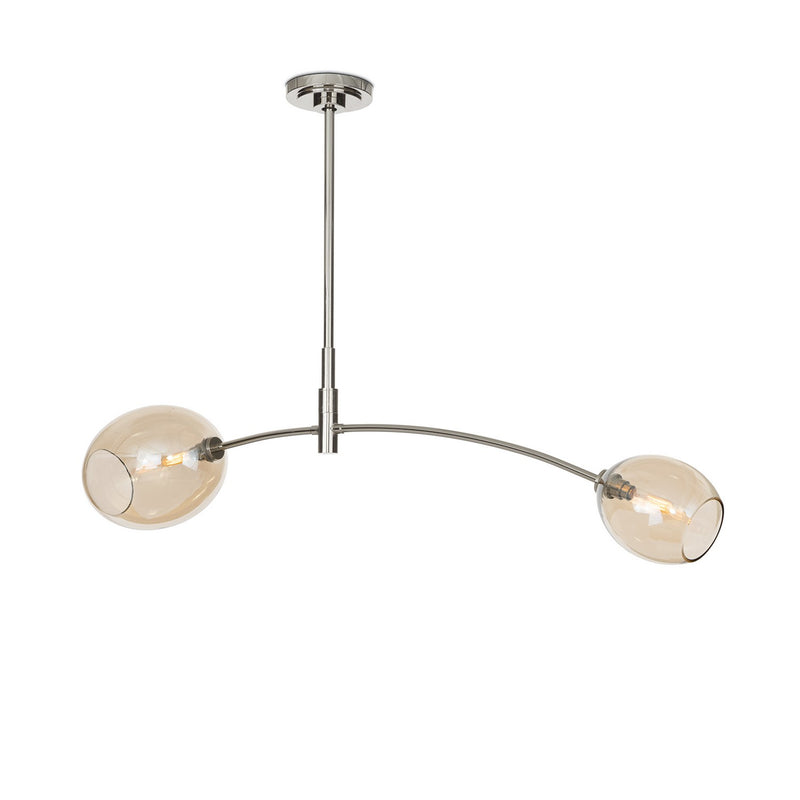 Regina Andrew 16-1525PN-CHAM Two Light Pendant, Polished Nickel